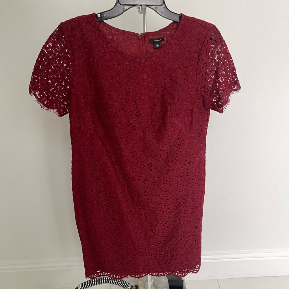 Red Ann Taylor dress